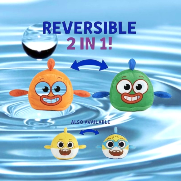 Baby Shark's Big Show! 2-in-1 Reversible Plush William & Captain Kelp - Picture 4 of 7